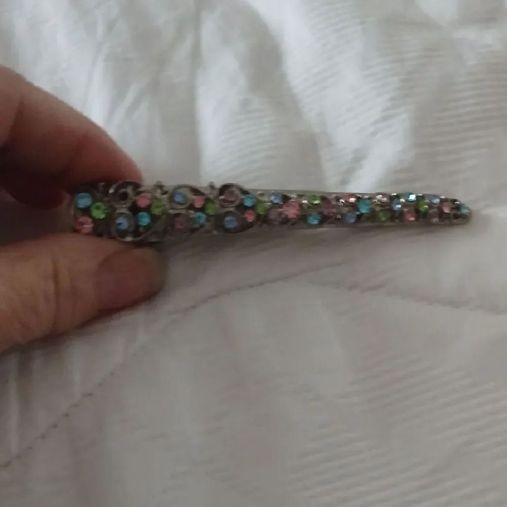 Multicolor Jeweled Hair Clip